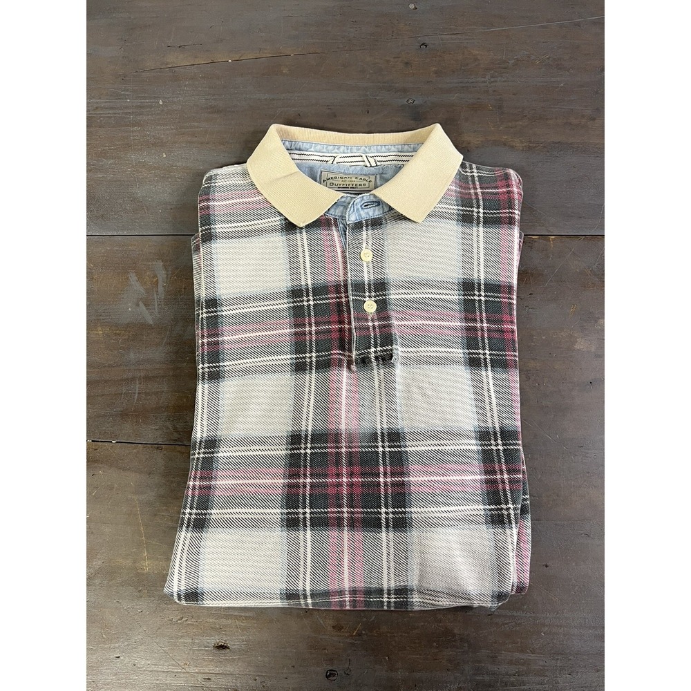 American Eagle Outfitters Vintage Y2K Polo Shirt Size XL Plaid